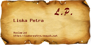 Liska Petra névjegykártya