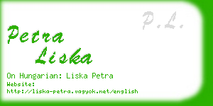 petra liska business card